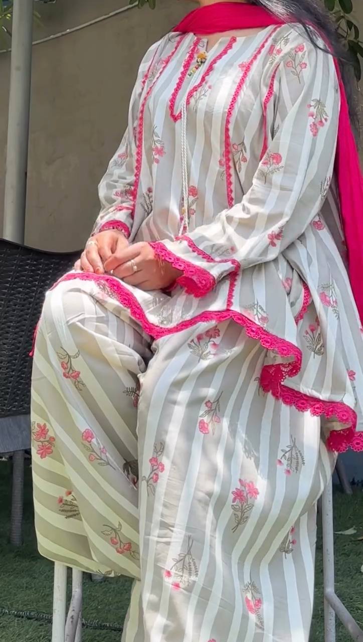 Elegant Stripes Timeless Salwar Suit Style
