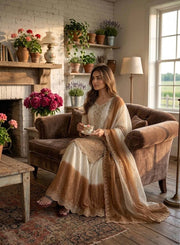 Chic Harmony White and Brown Fashion Ensemble