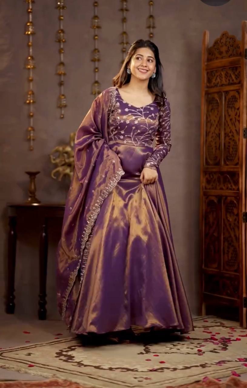Luxurious Silk Anarkali for Festive Celebrations