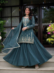 Luxurious Georgette Lehenga with Detailed Embroidery