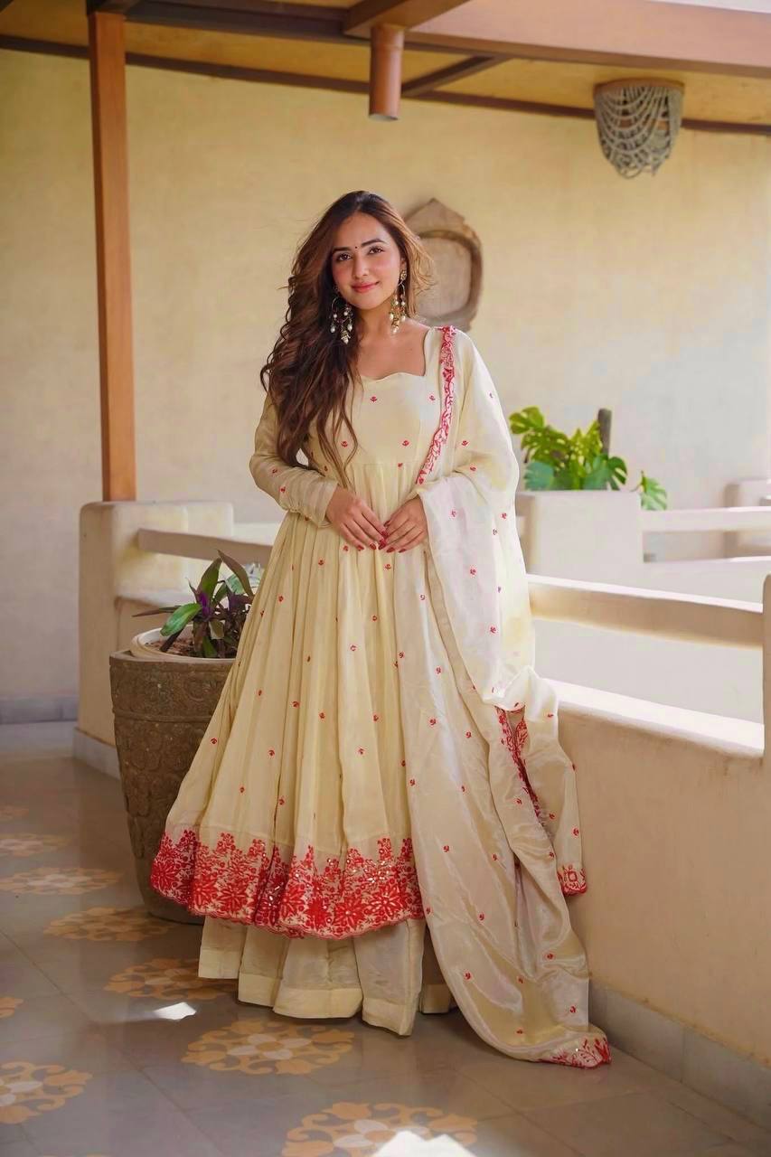 Signature Embroidered Anarkali Set Reflecting Classic Indian Luxury Heritage Beautifully