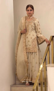 Sophisticated Suit with Intricate Embroidery Design