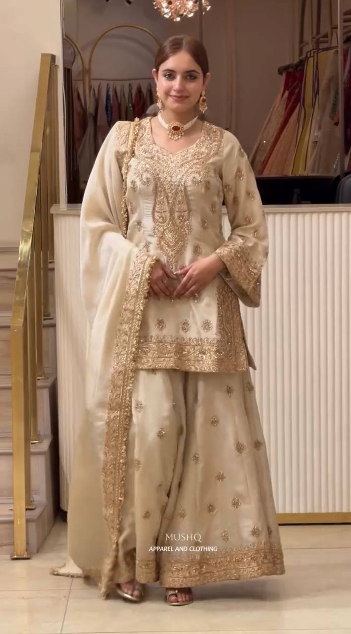 Sophisticated Suit with Intricate Embroidery Design