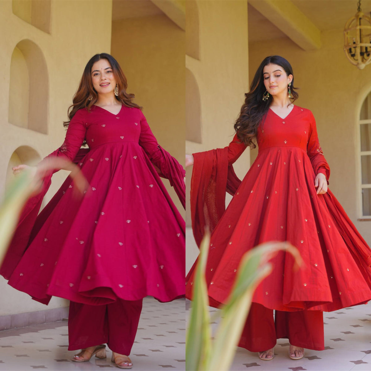 Elegant Traditional Anarkali Suit With Dupatta