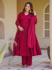 Elegant Traditional Anarkali Suit With Dupatta