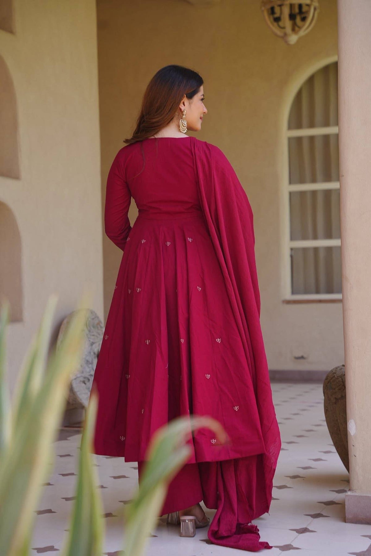 Elegant Traditional Anarkali Suit With Dupatta