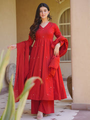 Elegant Traditional Anarkali Suit With Dupatta