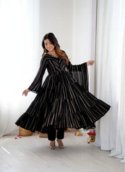 Elegant Tiered Gota Work Anarkali Suit