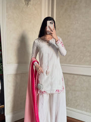 Premium White Festive Suit Crafted For Timeless Royal Elegance Always