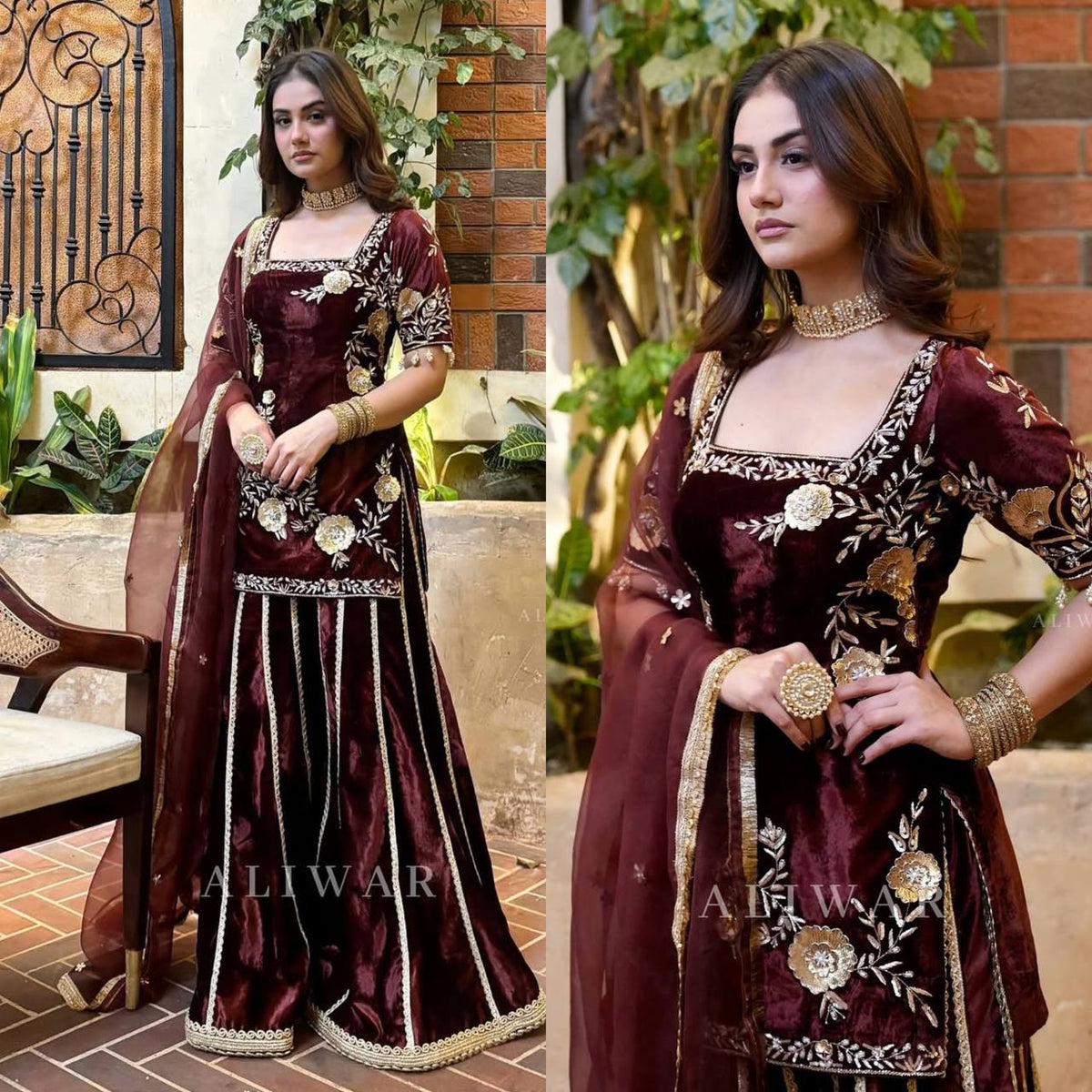 Radiant Maroon Ensemble for Special Occasions
