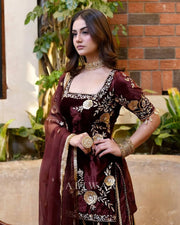 Radiant Maroon Ensemble for Special Occasions