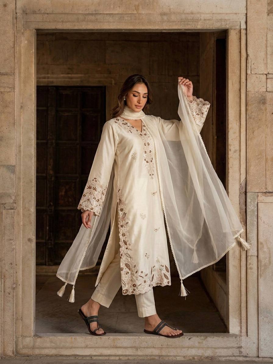 Elegance Unveiled A Woman in White