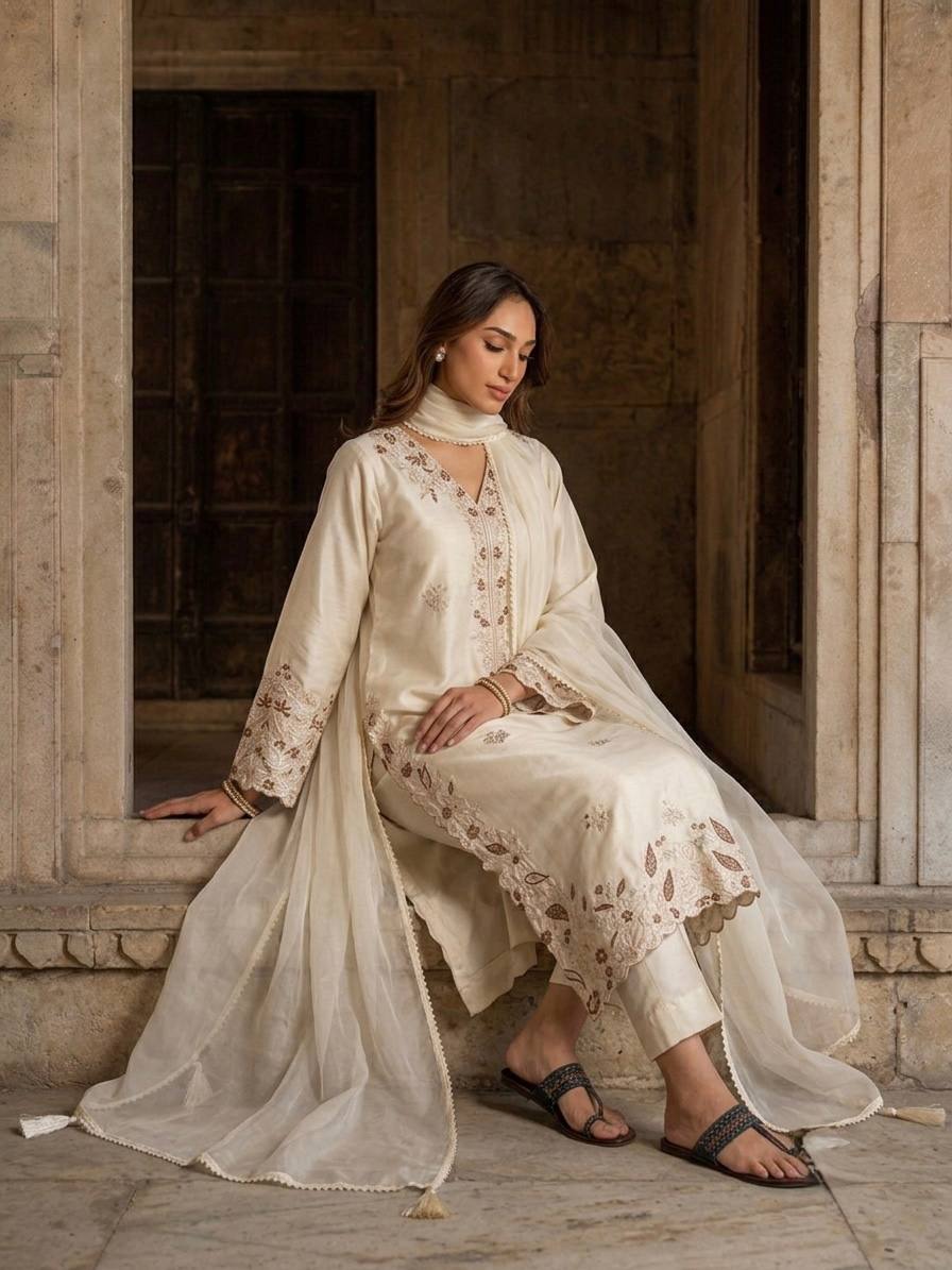 Elegance Unveiled A Woman in White