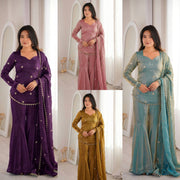 Three-Tone Luxe Attire for  Effortless Glamour