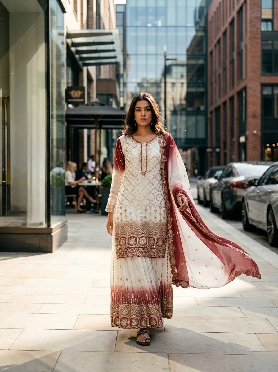 Luxurious Embroidery Suit for Graceful Moments