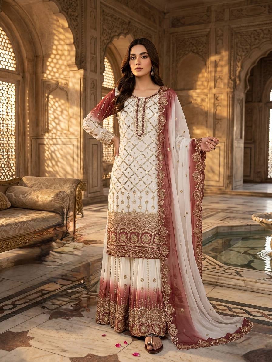 Luxurious Embroidery Suit for Graceful Moments