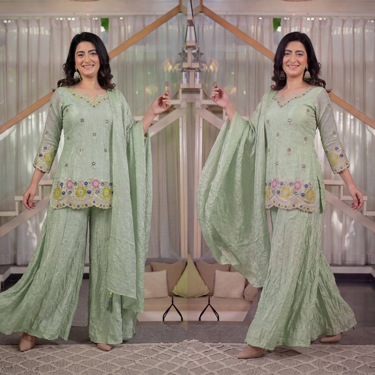 Elegant Green Pakistani Suit for Timeless Style