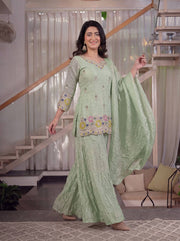 Elegant Green Pakistani Suit for Timeless Style