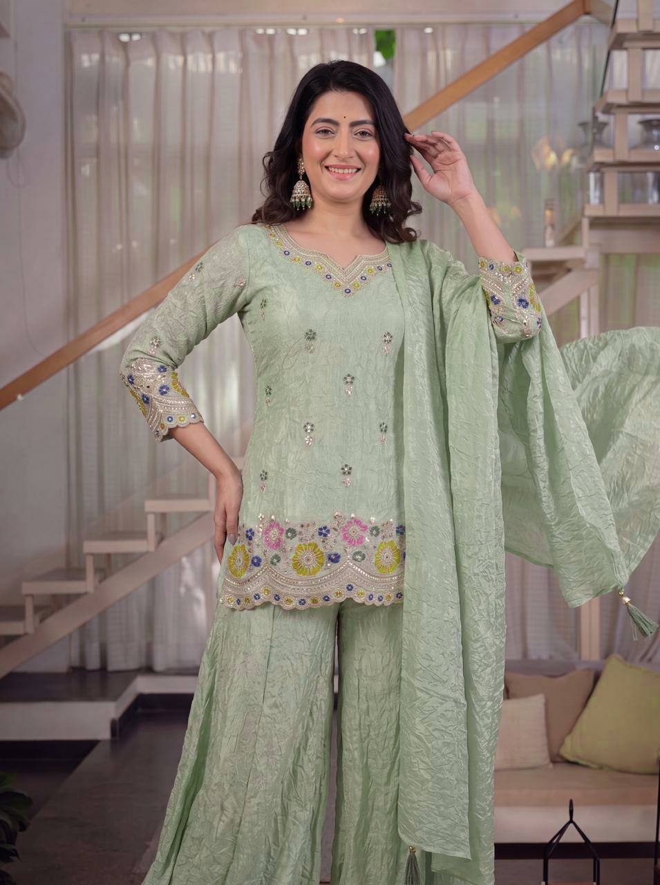 Elegant Green Pakistani Suit for Timeless Style