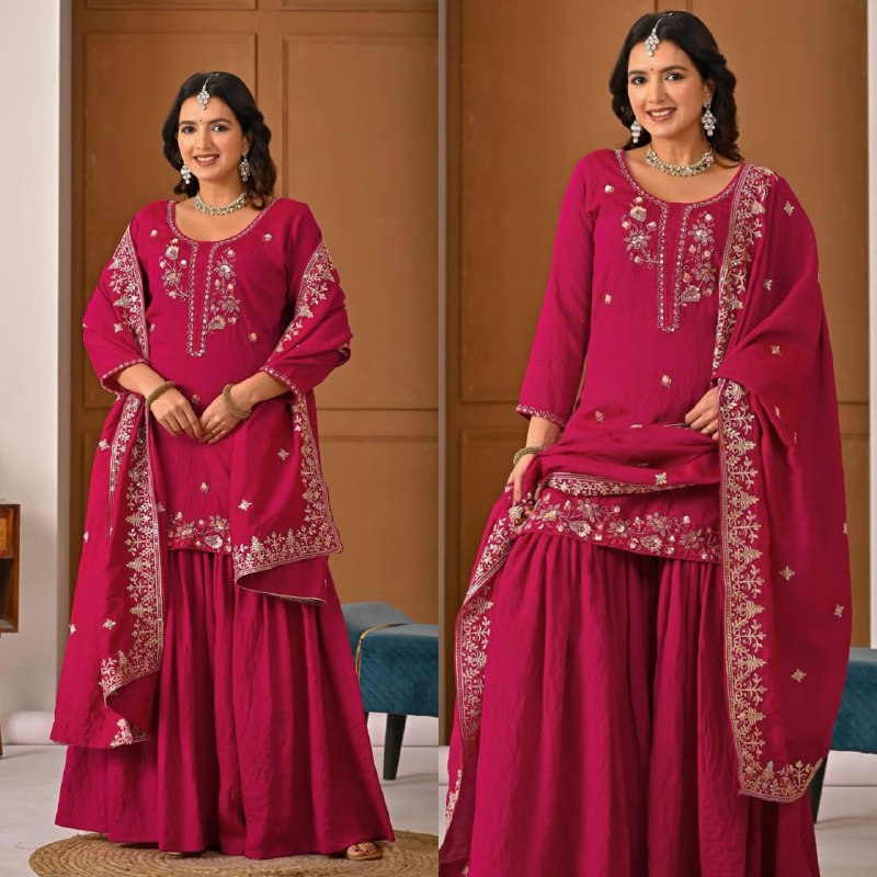 Chic and Stylish Rani Pink Salaf Attire