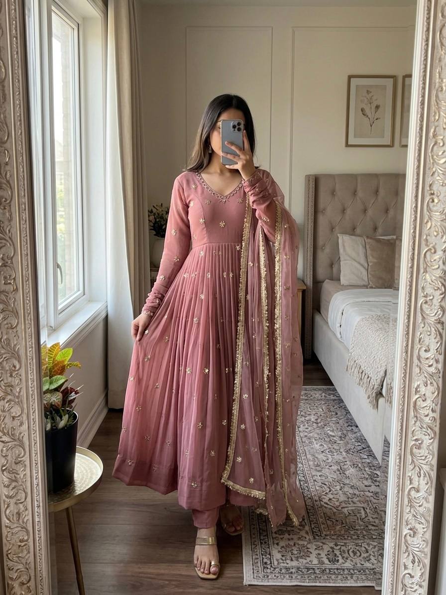 Chic Anarkali Suits for Stylish Celebrations
