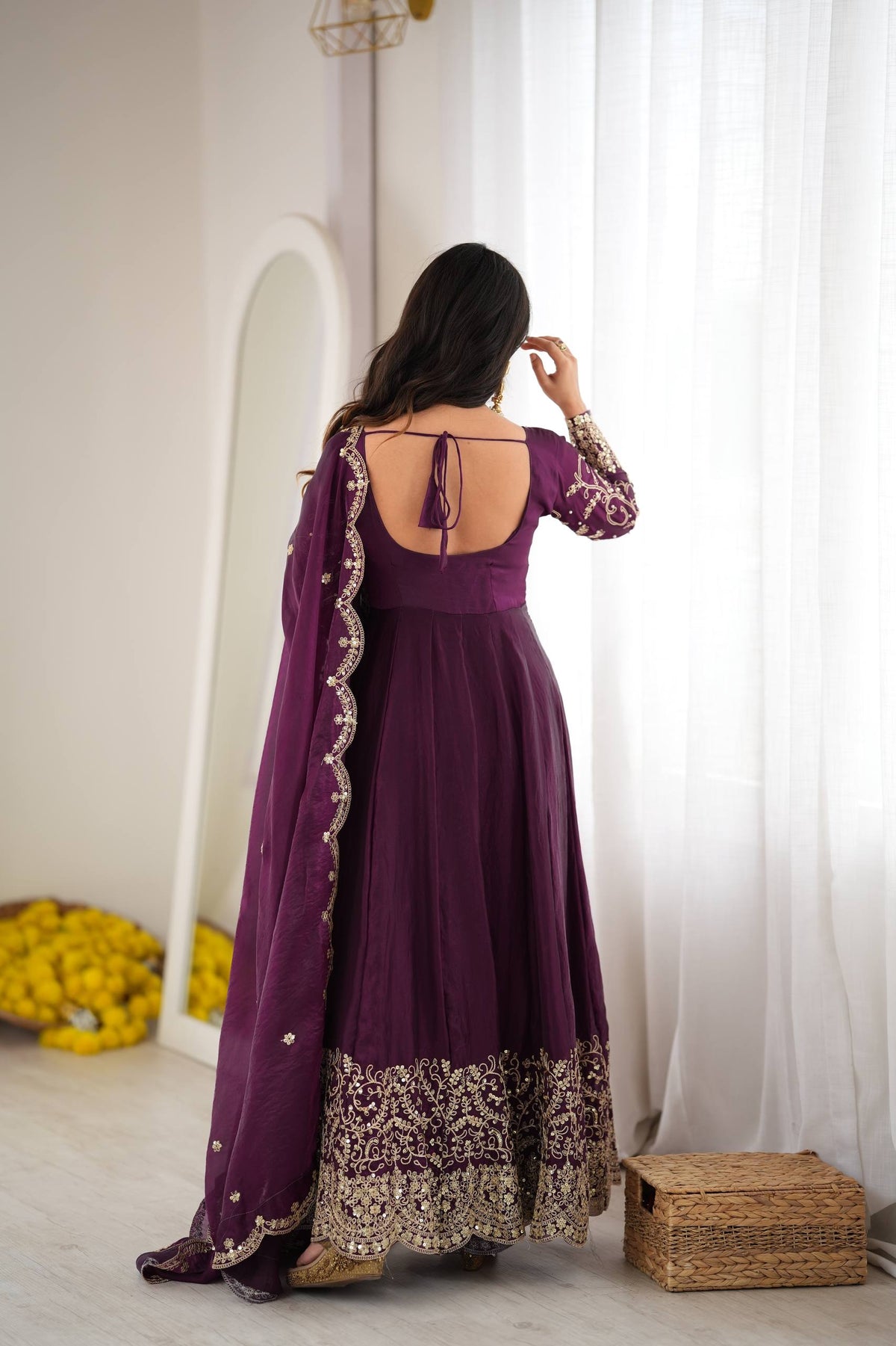 Captivating Moments in a Scarlet Dress