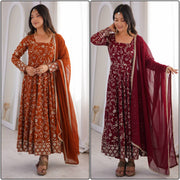Vibrant Charm Women's  Anarkali Ensemble
