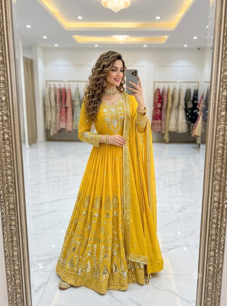 Timeless Anarkali Suit with Exquisite Embroidery