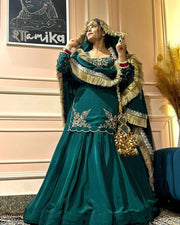 Regal Zari and Stone Embellished Hand work.