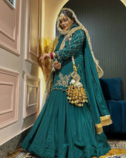 Regal Zari and Stone Embellished Hand work.