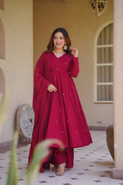 Graceful Anarkali Suit Showcasing Beautiful Embroidery Work