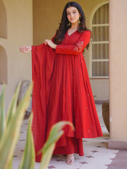 Graceful Anarkali Suit Showcasing Beautiful Embroidery Work