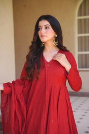 Graceful Anarkali Suit Showcasing Beautiful Embroidery Work
