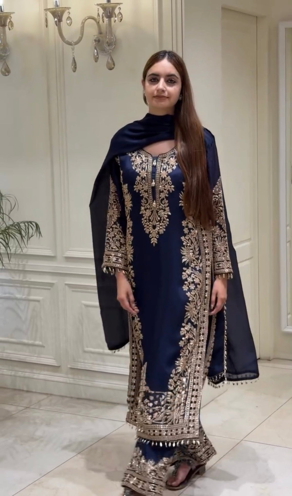 Empowering Elegance: A Woman in Blue