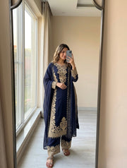 Empowering Elegance: A Woman in Blue