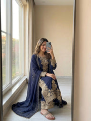 Empowering Elegance: A Woman in Blue
