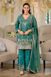 Vibrant Green Ensemble Traditional Pakistani Elegance