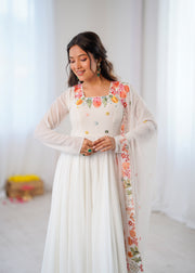 Chic Anarkali Suit with Intricate Detailing