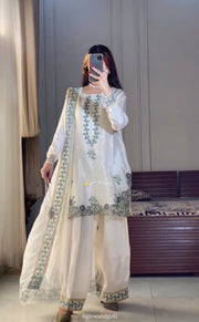 Radiant Selfie in Timeless White Ensemble
