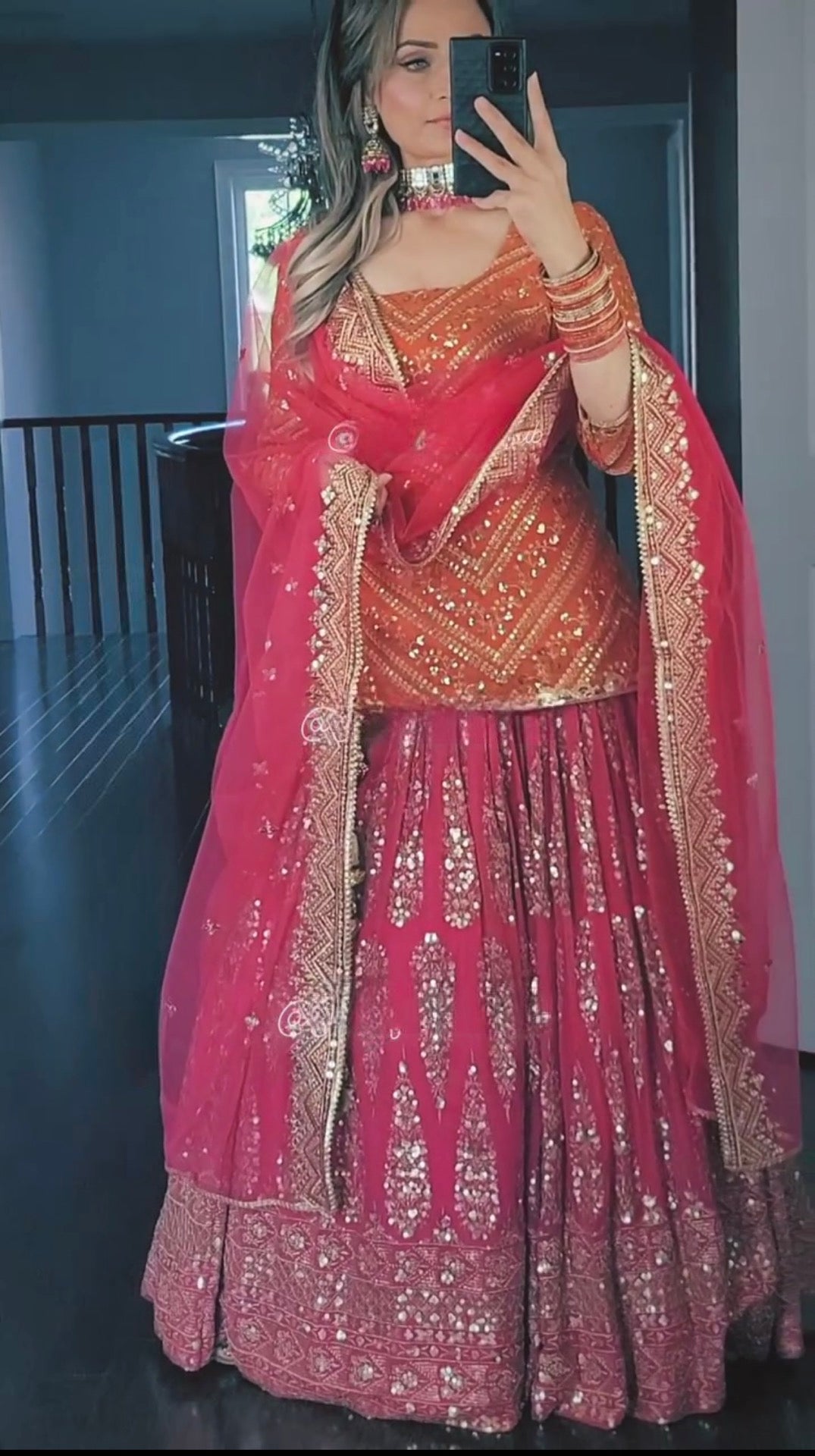 Dazzling Selfie Moments in Beautiful Lehenga Ensemble