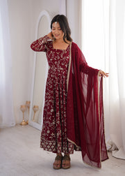 Vibrant Charm Women's  Anarkali Ensemble