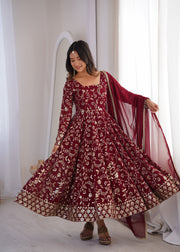 Vibrant Charm Women's  Anarkali Ensemble