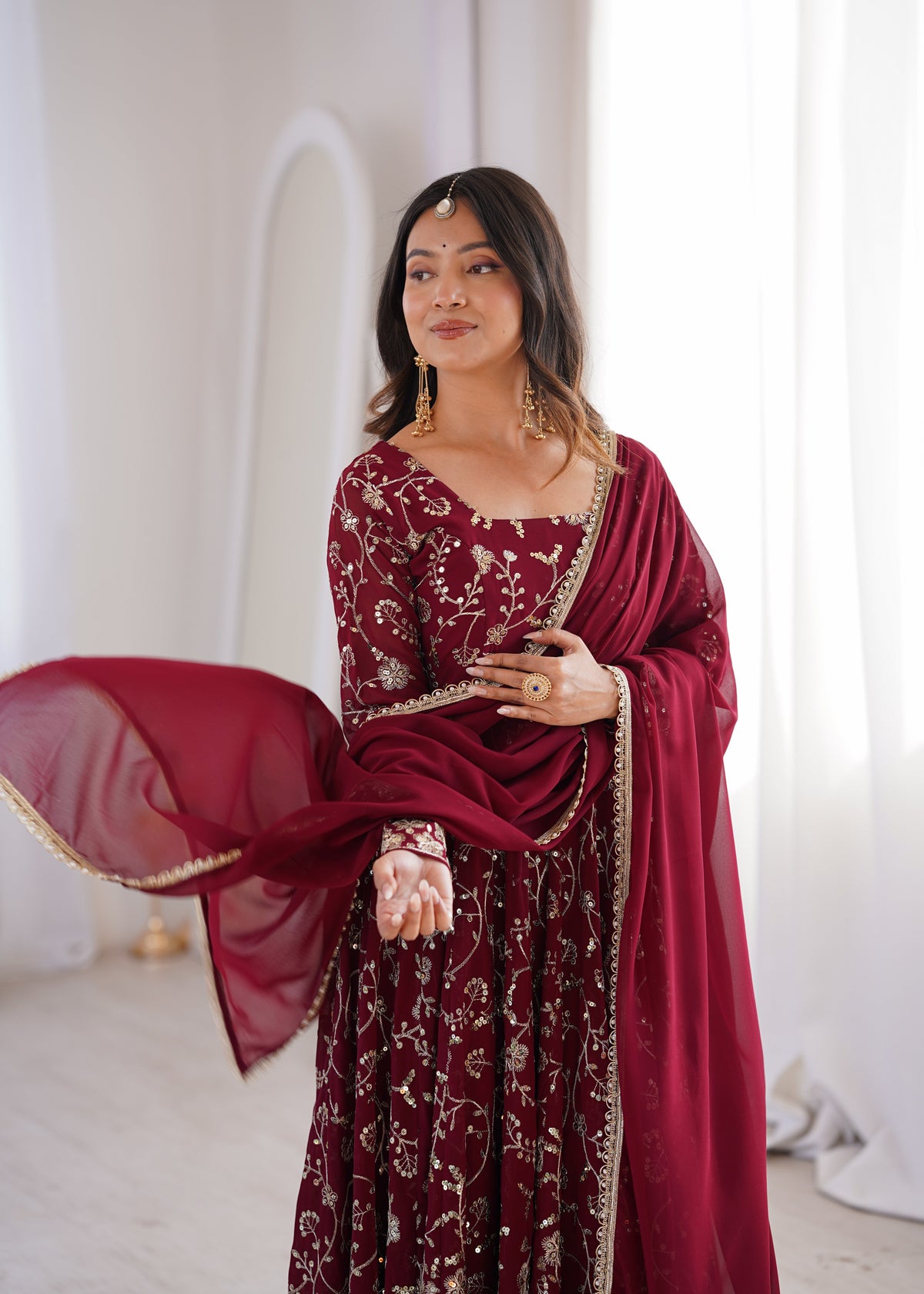 Vibrant Charm Women's  Anarkali Ensemble