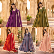Graceful Attire Indian Gowns in Vibrant Colors